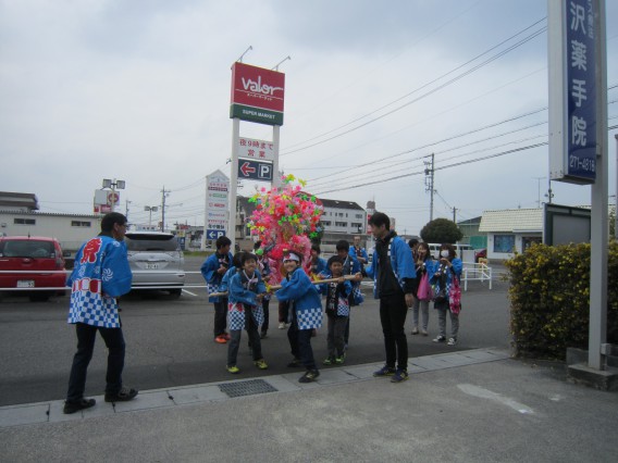 岐阜祭り、茜部もみこしでました。