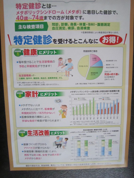 ４０歳になったら, 毎年健康診断受けてね